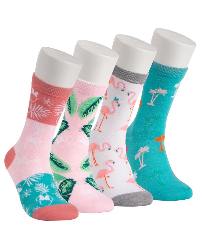 Disney 4Pk. Minnie Mouse Palm Springs Crew Socks Macy's