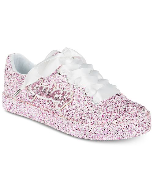 Juicy Couture Little Big Girls Avalon Low Top Glitter Sneakers