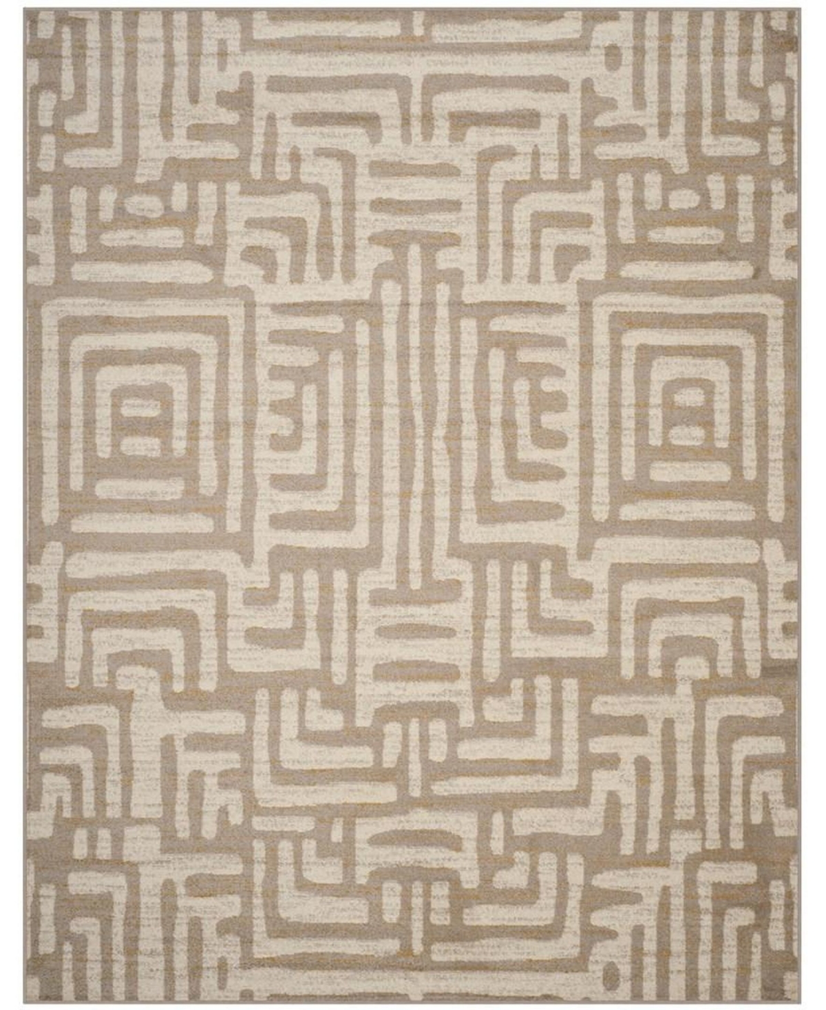 Safavieh Amsterdam Ivory and Mauve 9' x 12' Outdoor Area Rug - Ivory