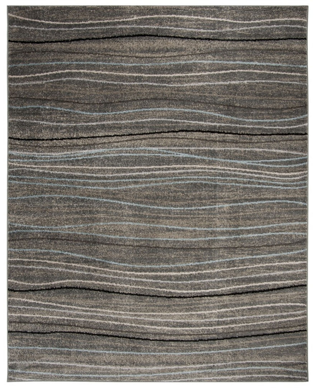 Safavieh Amsterdam Silver and Beige 9' x 12' Outdoor Area Rug - Silver