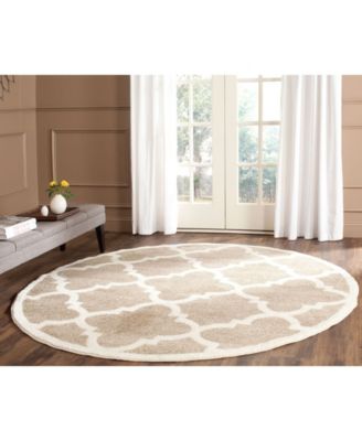 Amherst AMT423 Wheat and Beige 5' x 5' Round Outdoor Area Rug