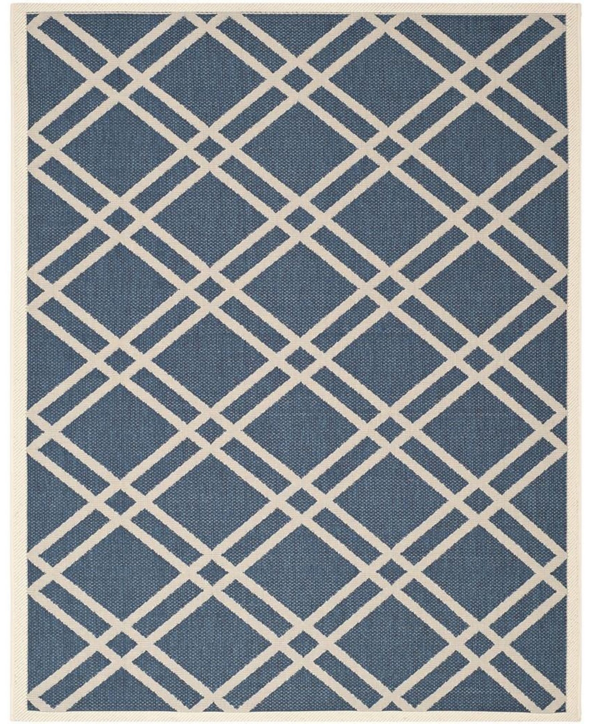 Safavieh Courtyard Navy and Beige 9' x 12' Sisal Weave Outdoor Area Rug - Navy / Bei