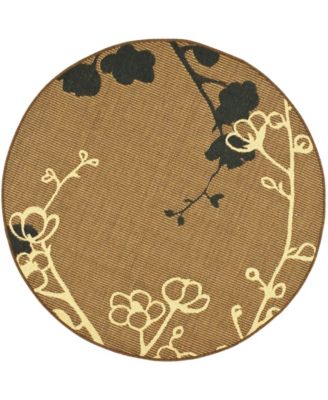Courtyard Brown Natural and Black Area Rug Collection