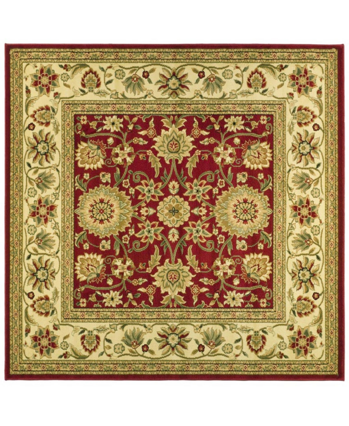 Safavieh Lyndhurst Red and Ivory 8' x 8' Square Area Rug - Red Group