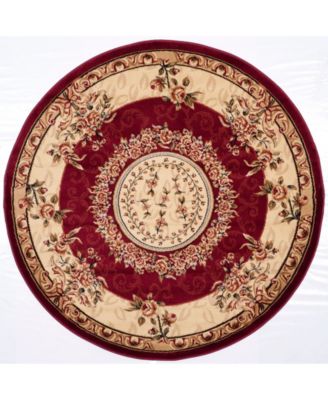 Safavieh Lyndhurst Red And Ivory 8' X 8' Round Area Rug - Macy's