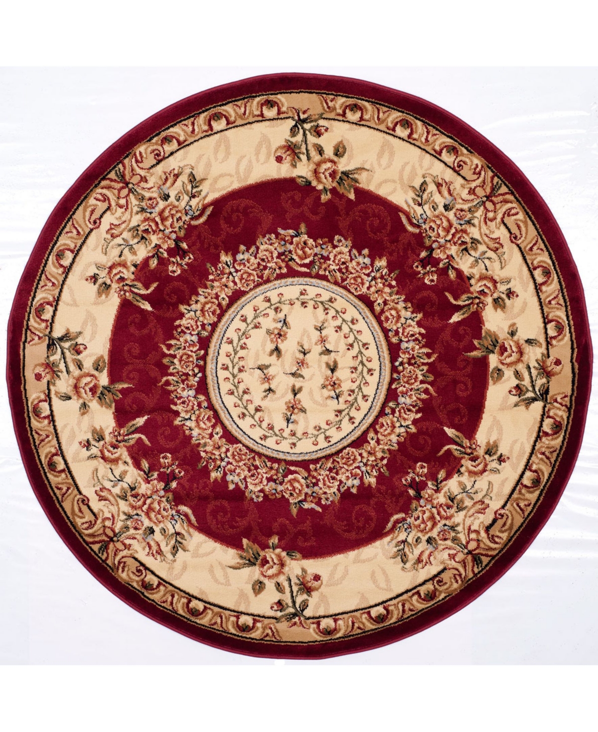 Safavieh Lyndhurst Red and Ivory 8' x 8' Round Area Rug - Red Group