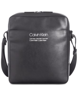 calvin klein men's leather backpack