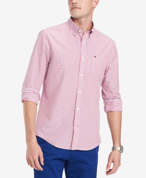 TOMMY HILFIGER MEN'S CUSTOM FIT TAYLOR CHECK SHIRT, CREATED FOR MACY'S