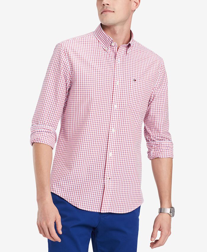 Tommy Hilfiger Men's Custom Fit Taylor Check Shirt, Created for Macy's ...