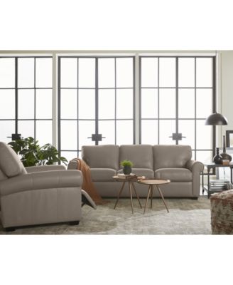 Furniture Orid Roll Arm Leather Sectional And Sofa Collection, Created for Macy's