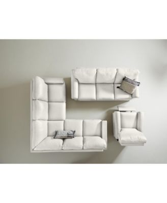 Furniture Orid Roll Arm Leather Sectional And Sofa Collection, Created for Macy's