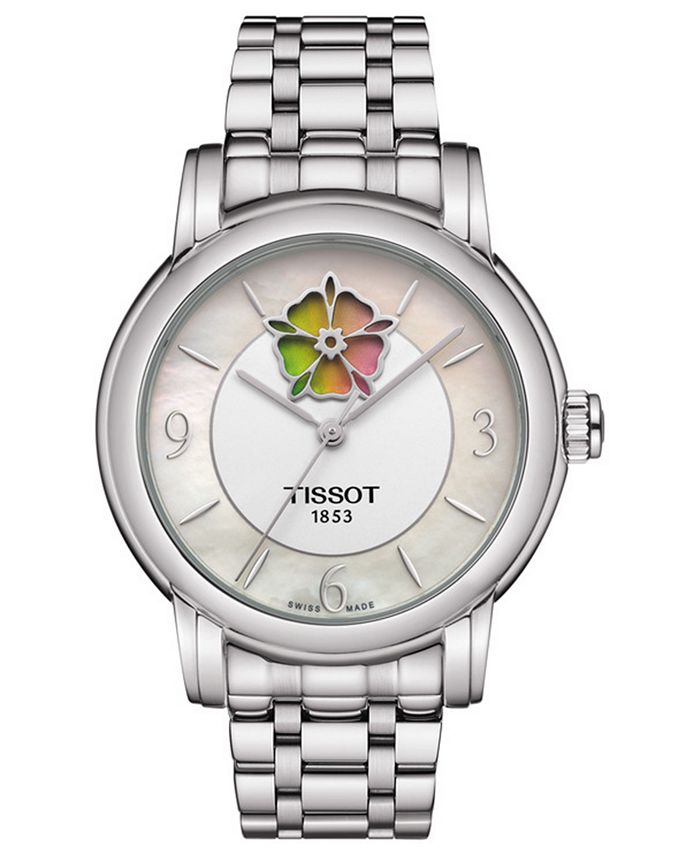 robot Daarom Kleuterschool Tissot Women's Swiss Automatic T-Lady Heart Flower Stainless Steel Bracelet  Watch 35mm & Reviews - All Watches - Jewelry & Watches - Macy's