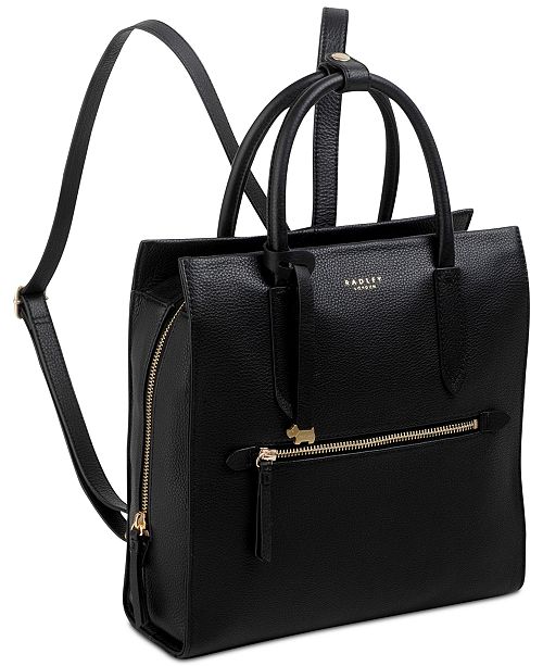 radley large zip top backpack