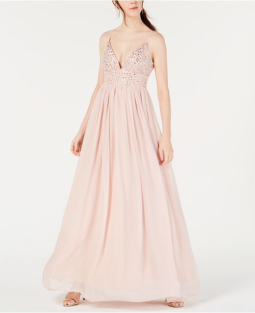 Speechless Juniors&#39; Embellished Chiffon Gown & Reviews - Dresses - Juniors - Macy&#39;s
