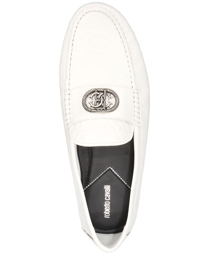 Roberto Cavalli Men's Logo Leather Drivers & Reviews - All Men's Shoes ...