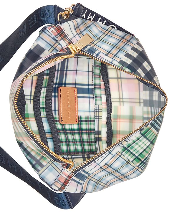 tommy hilfiger plaid handbag