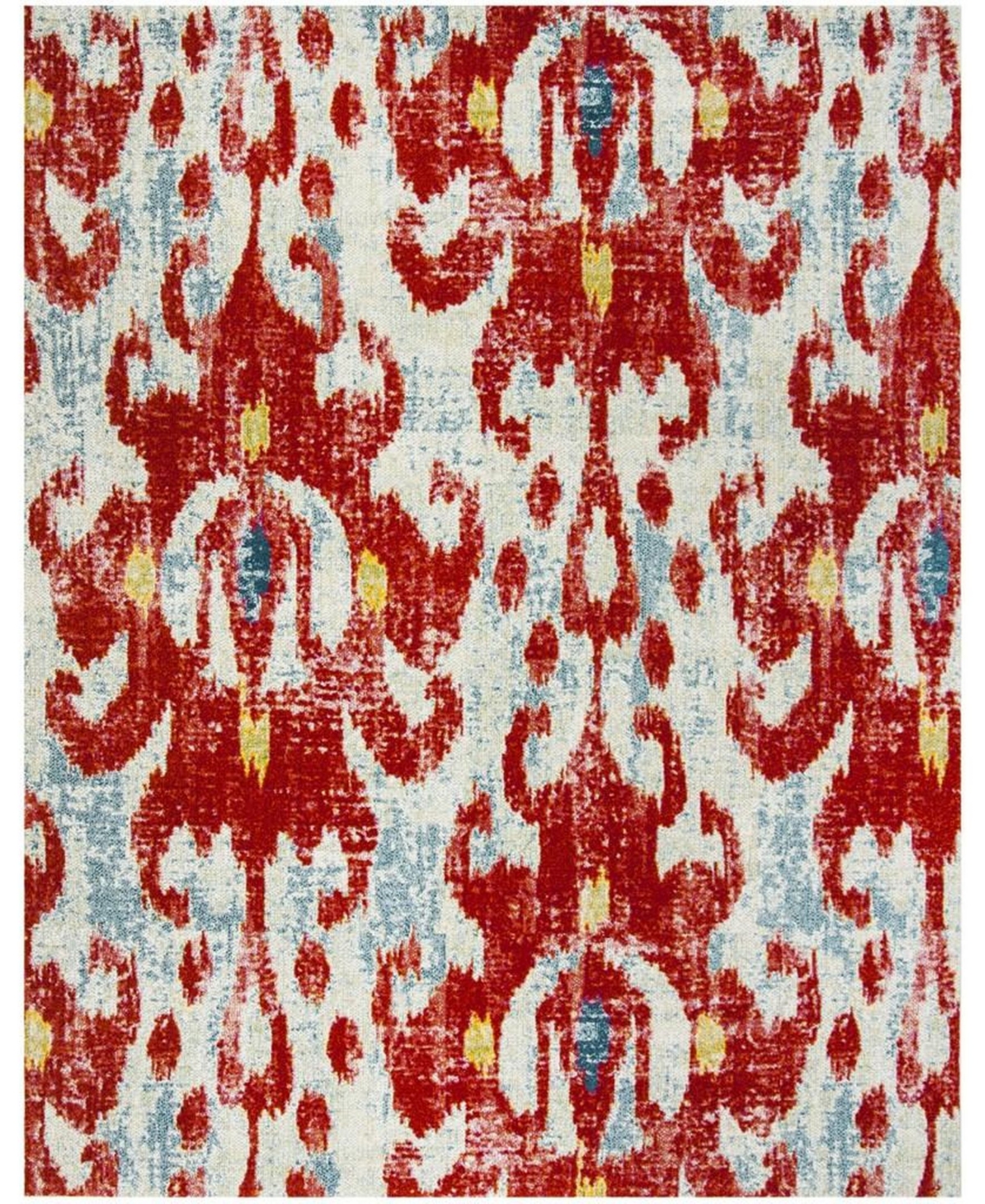 Safavieh Watercolor Brick and Light Blue 8' x 10' Area Rug - Brick