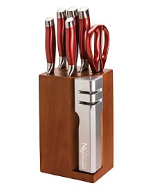 7 Piece Stainless Steel Cutlery Set with Detachable Knife Sharpener