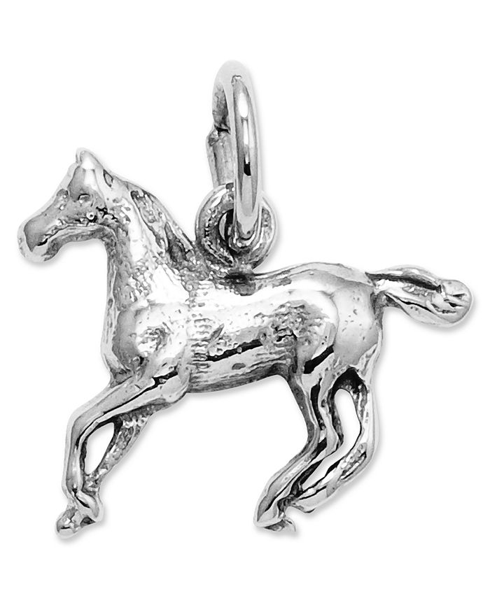 14K White Gold Horse Charm