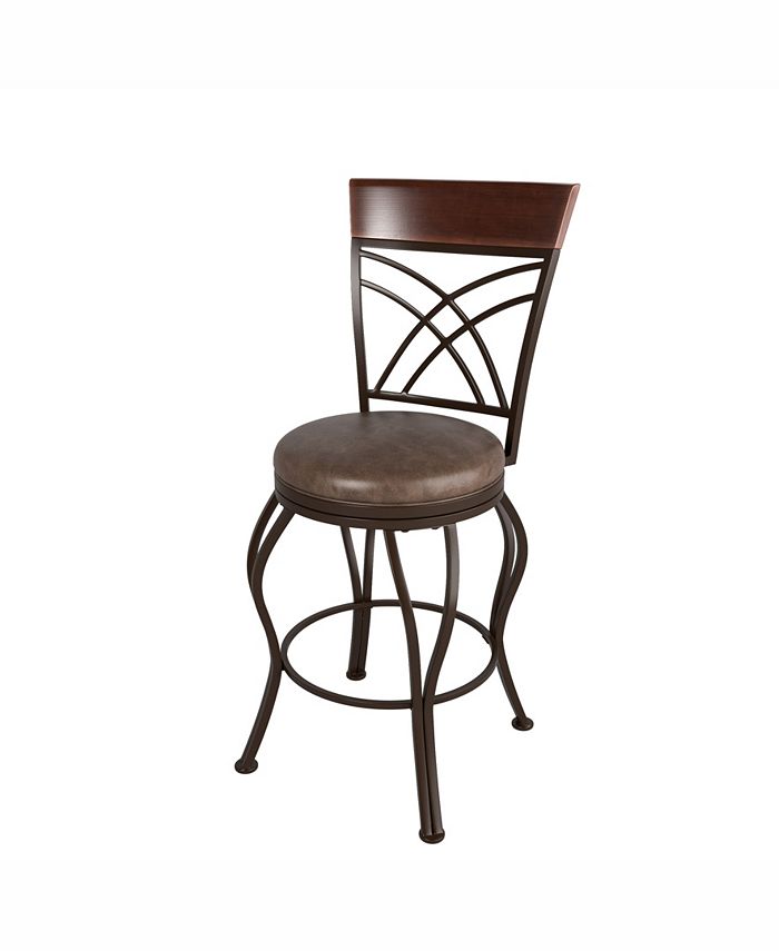 Corliving Distribution Corliving Metal Counter Height Barstool with Bonded Leather Seat Macy's