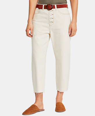 Free People Barrel Button-Fly Jeans - Macy's