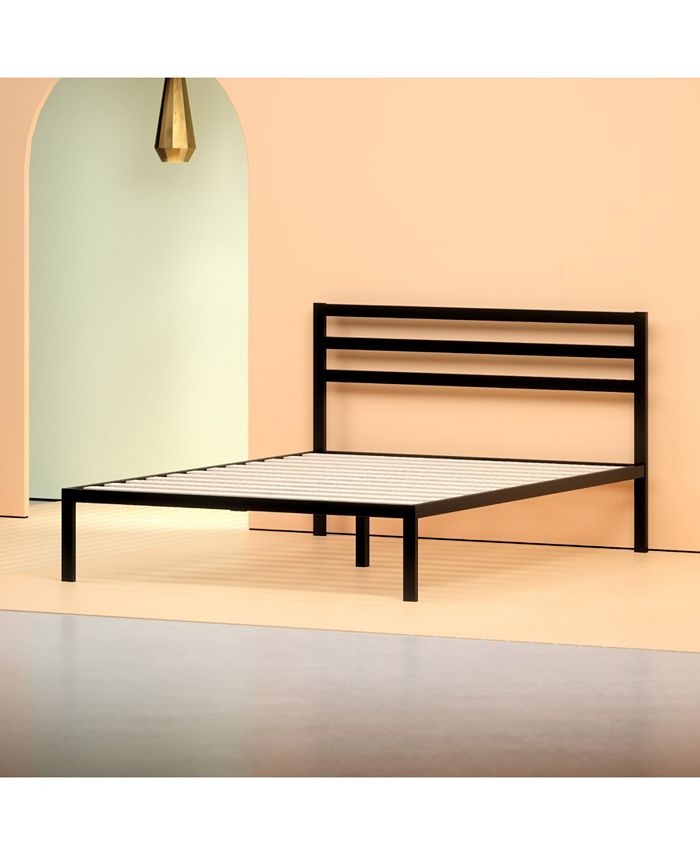 Zinus Mia 14 Inch Platform Metal Bed, Metal Bed Frame With Wooden Slats