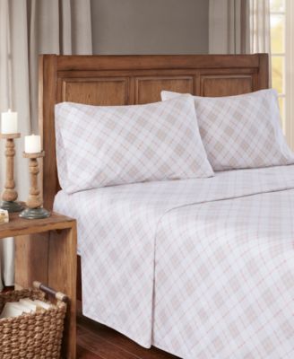 Novelty Printed Cotton Flannel 3-Pc. Sheet Set, Twin