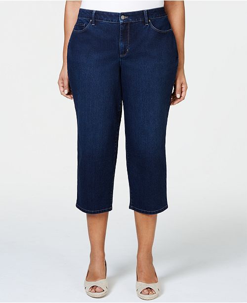 Charter Club Plus Size Tummy Control Capri Jeans, Created for Macy's