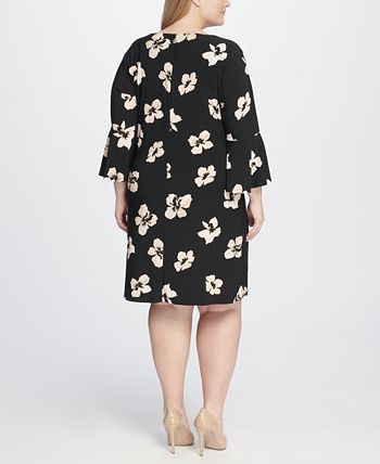 Tommy hilfiger black dress with discount bell sleeves