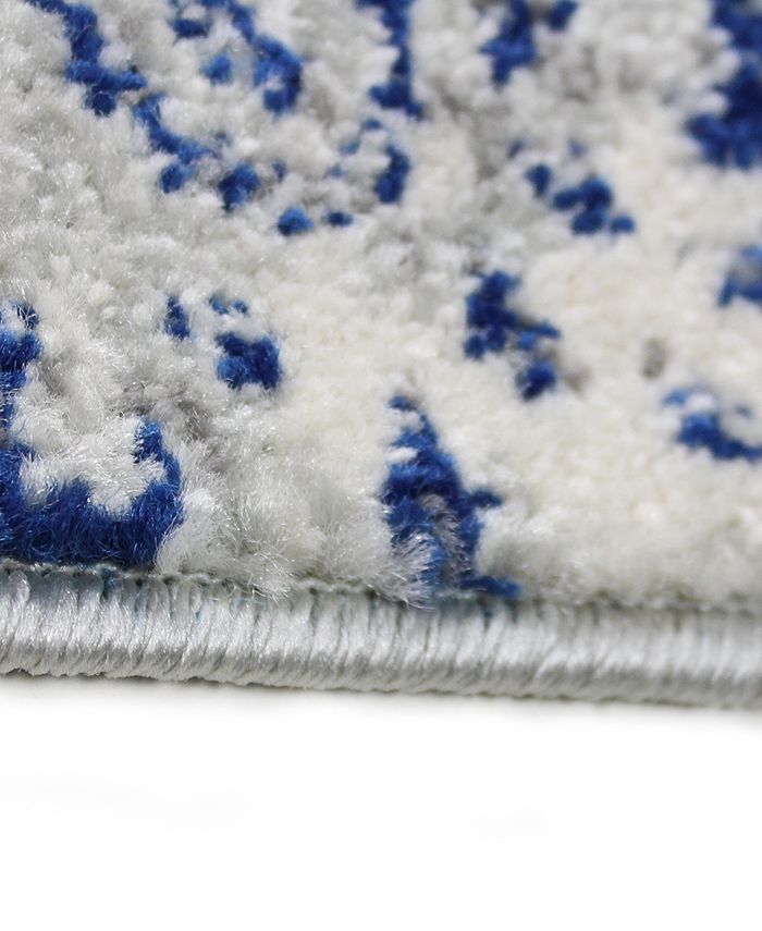 BB Rugs CLOSEOUT! Medley 5440A Dark Blue 2'6" x 8' Runner Area Rug Macy's