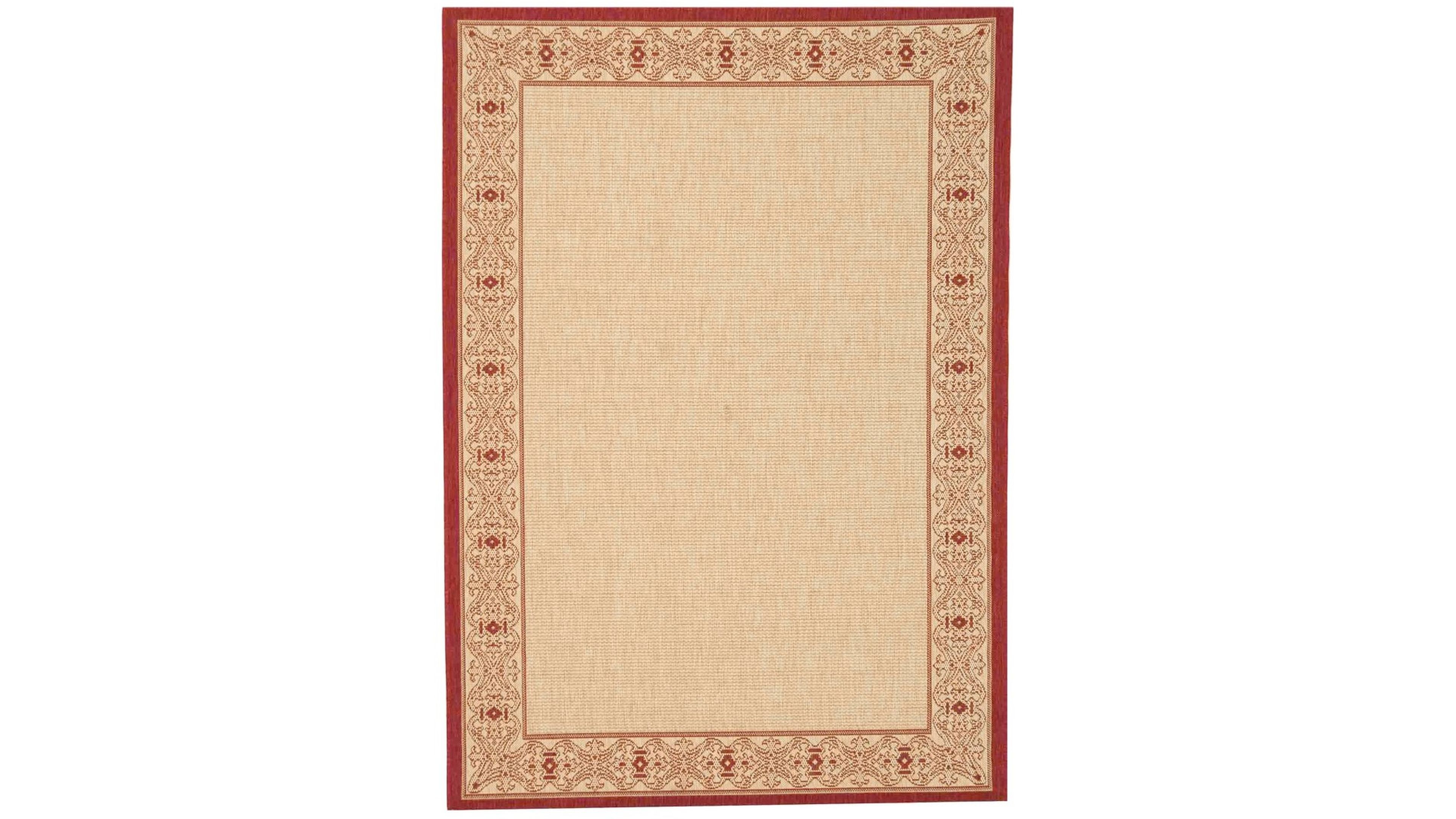 Safavieh Courtyard CY2099 Natural and Red 8' x 11' Outdoor Area Rug