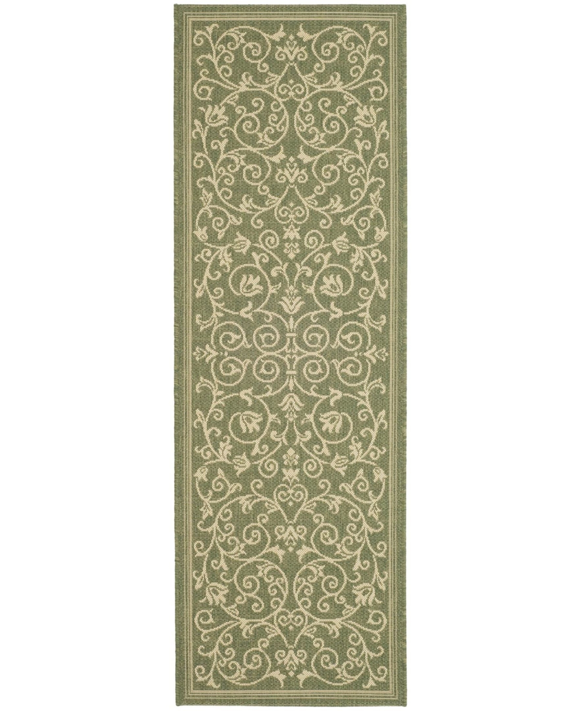 Safavieh Courtyard Olive and Natural 2' x 3'7in Outdoor Area Rug