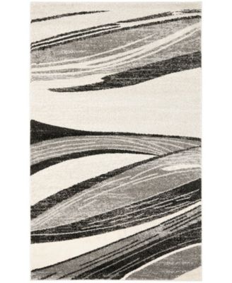 Retro RET2691 Light Gray and Ivory 8' x 10' Area Rug