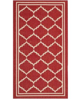 Courtyard CY6889 Red and Beige 5'3" x 7'7" Sisal Weave Outdoor Area Rug