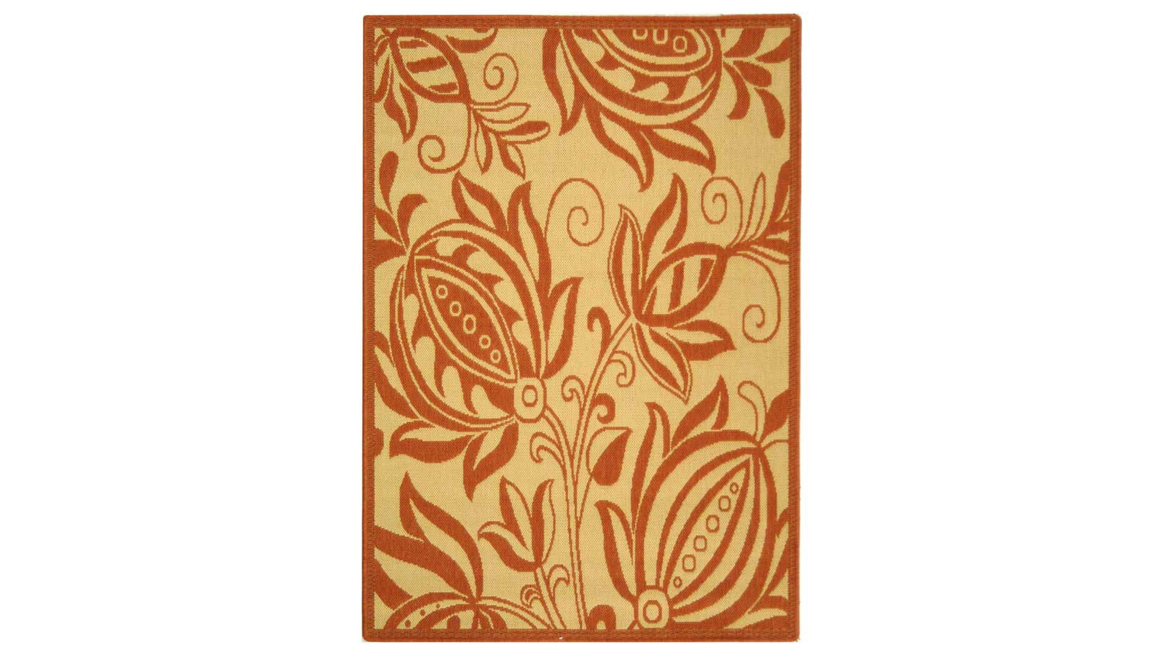 Safavieh Courtyard CY2961 Natural and Terra 5'3" x 7'7" Outdoor Area Rug