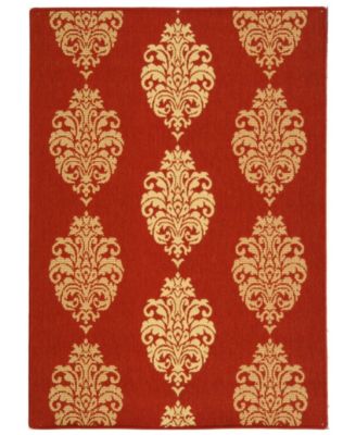 Courtyard CY2720 Red and Natural 8' x 11' Outdoor Area Rug