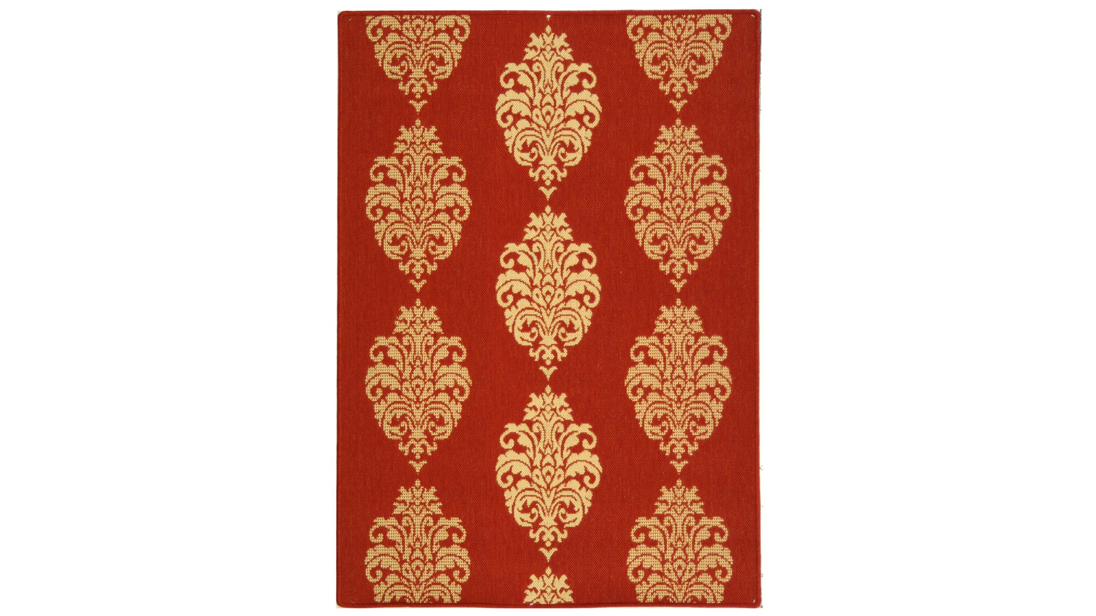 Safavieh Courtyard CY2720 Red and Natural 8' x 11' Outdoor Area Rug