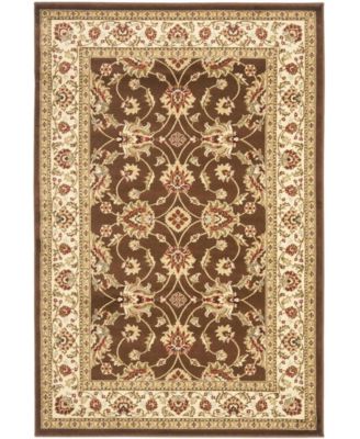 Lyndhurst LNH553 Brown and Ivory 5'3" x 7'6" Area Rug