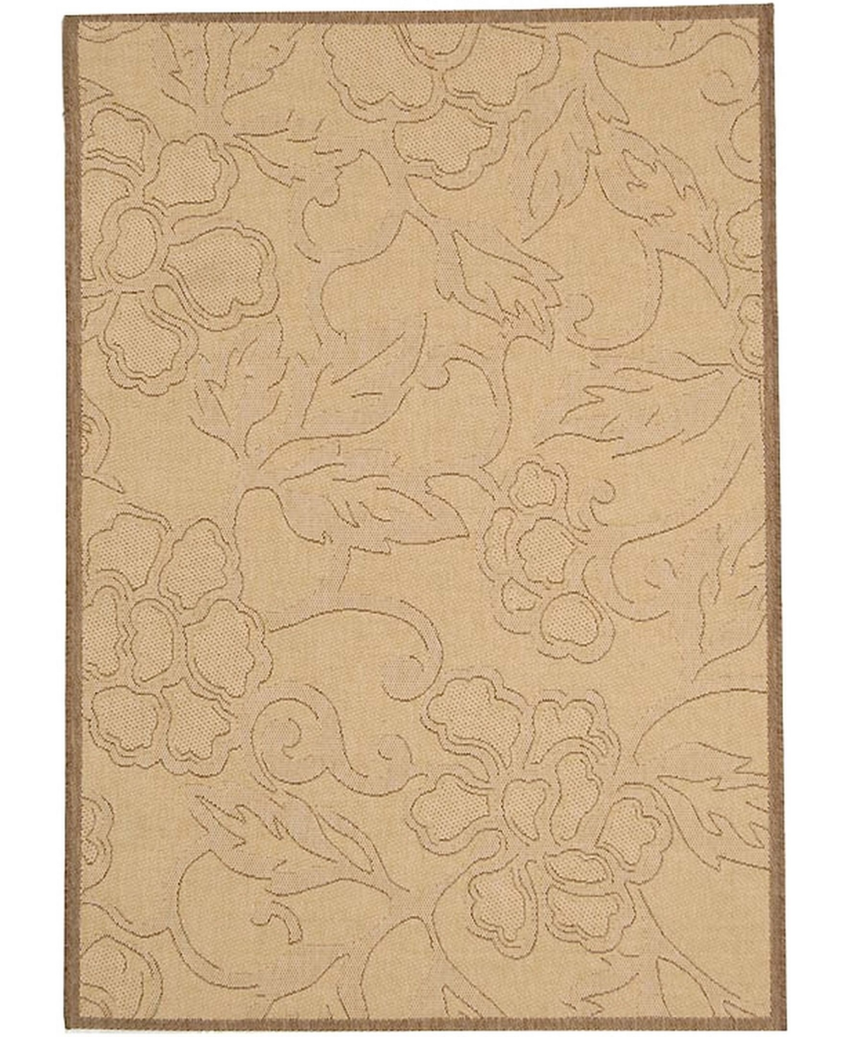 Safavieh Courtyard Natural and Brown 8' x 11' Outdoor Area Rug - Nude Or Na