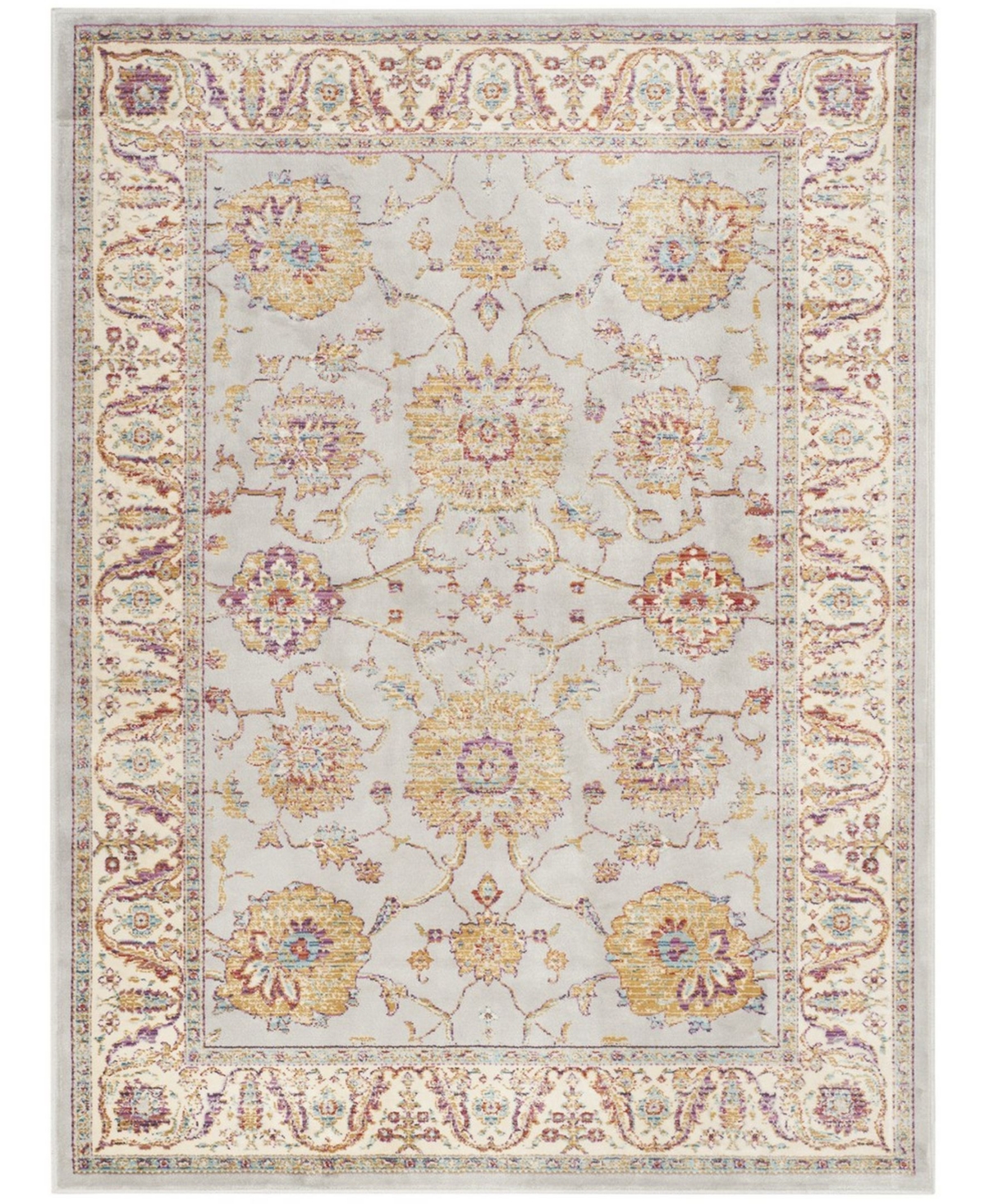 Safavieh Sevilla Silver and Ivory 5'1in x 7'7in Area Rug - Silver