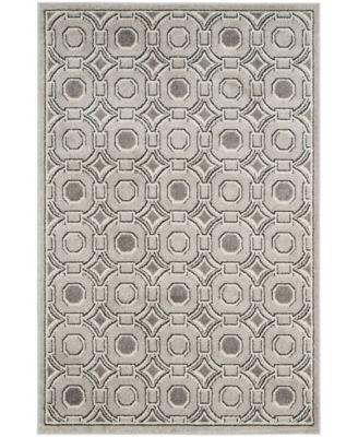 Amherst Light Gray and Ivory 7' x 7' Square Area Rug