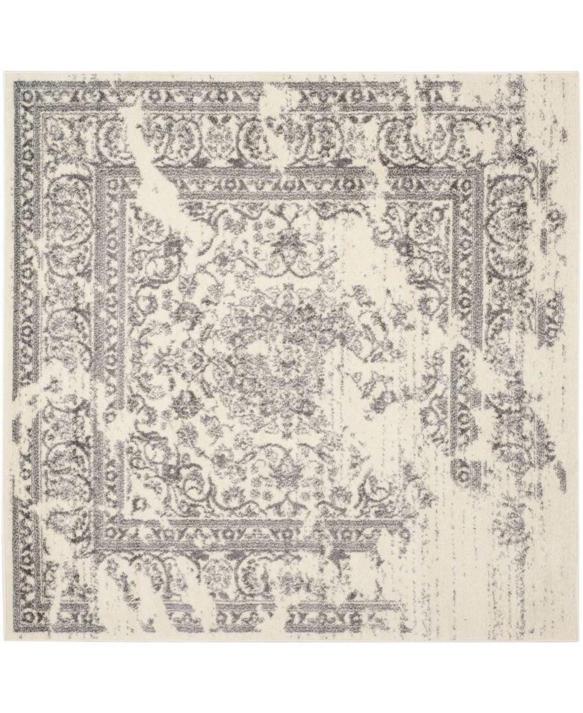 Safavieh Adirondack Ivory and Silver 9' x 9' Square Area Rug - Ivory