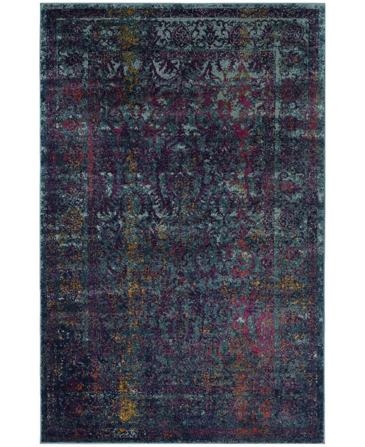 Safavieh Granada Blue and Multi 6'7in x 9' Area Rug - Blue
