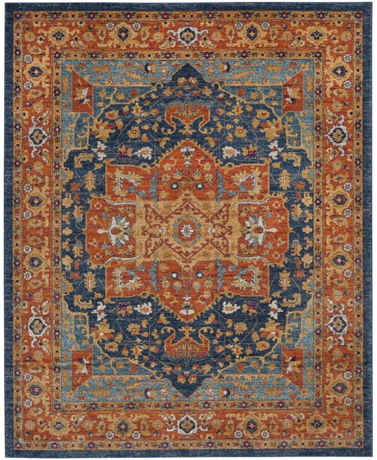 Safavieh Evoke Blue and Orange 12' x 18' Area Rug - Blue