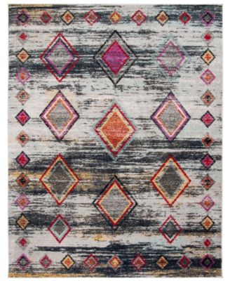 Adirondack 205 Light Gray and Red 6' x 9' Area Rug
