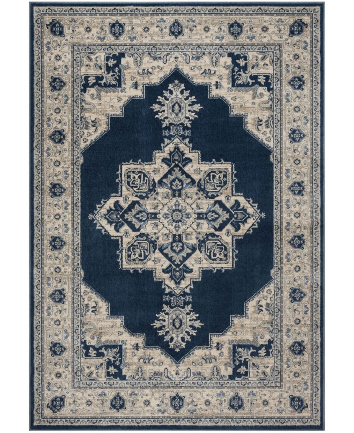 Safavieh Brentwood Navy and Creme 11' x 15' Sisal Weave Area Rug - Navy
