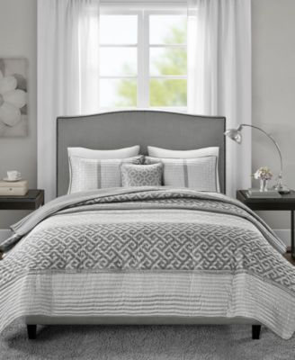 Madison Park Bennett Reversible Jacquard 4-Pc. Quilt Set, Full/Queen
