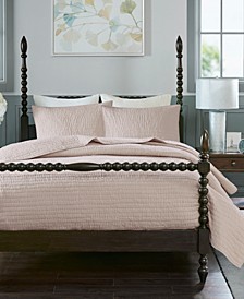 Serene King 3 Piece Cotton Hand Quilted Coverlet Set