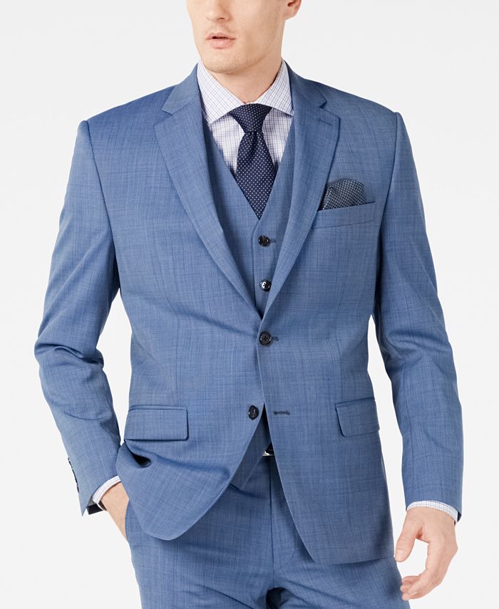 Lauren Ralph Lauren Men's Classic-Fit UltraFlex Stretch Light Blue Tic Suit  Jacket & Reviews - Blazers & Sport Coats - Men - Macy's