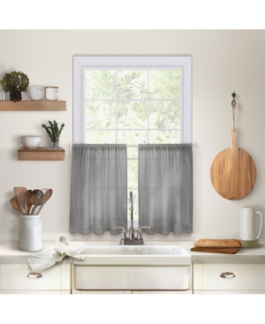 Elrene Cameron 30" X 36" Tier Curtains In Gray